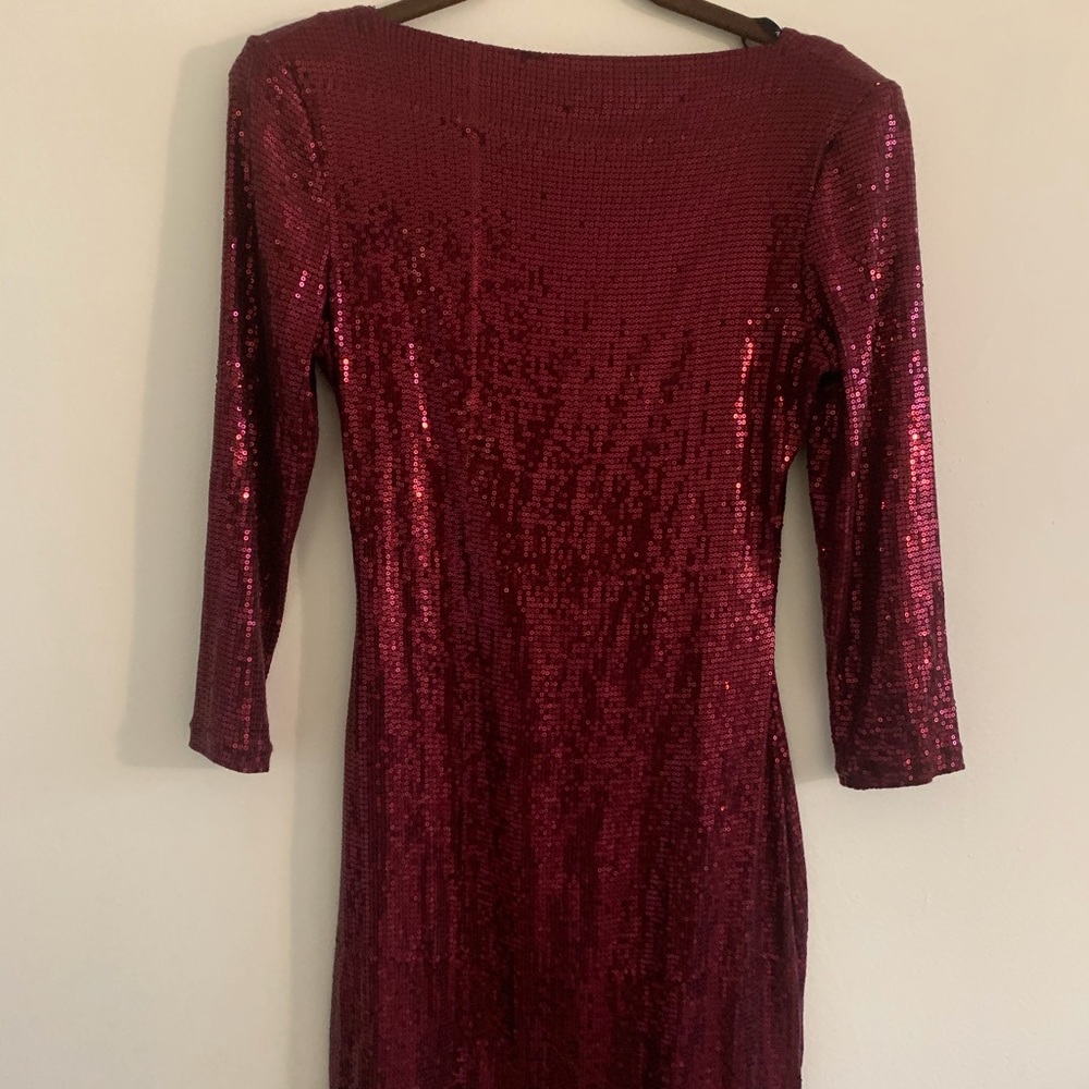 ALI RO OPEN BACK SEQUIN MINI DRESS